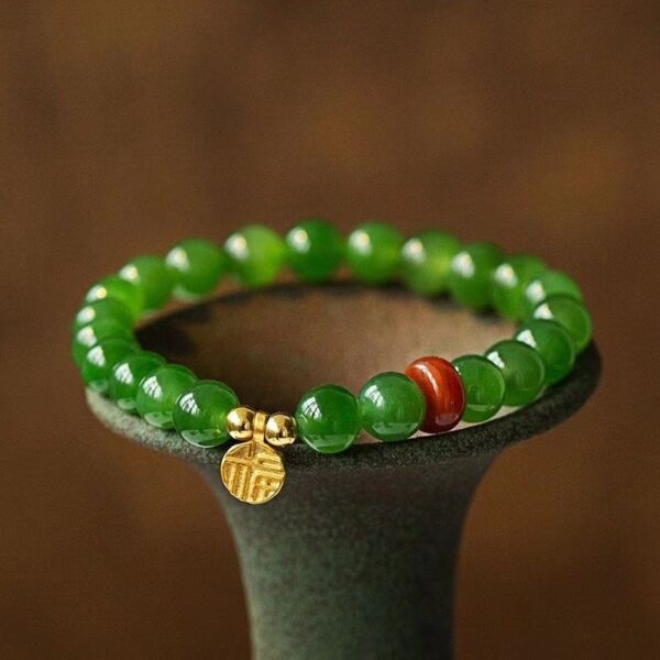 Natural Hetian Jade Bracelet - Energy protection for immunity, mood relief and beauty