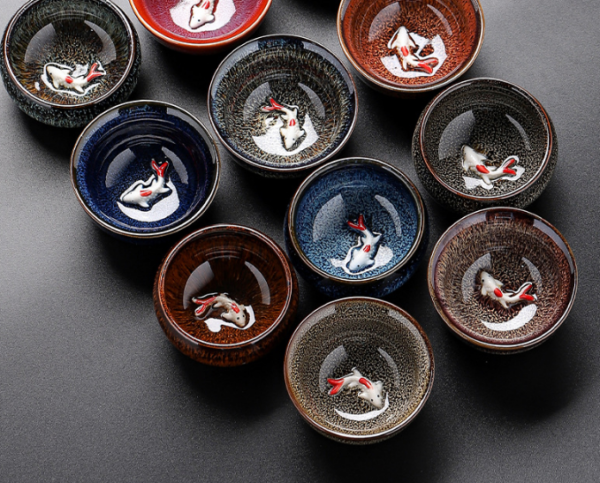 Small fish JIAN ZHAN Master cup - a spiritual tea vessel for meditation and energy balance