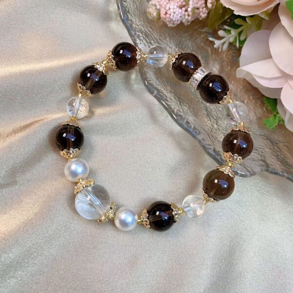 Natural white crystal Tea Crystal Bracelet - Balance energy and purify the mind of the rich guardian