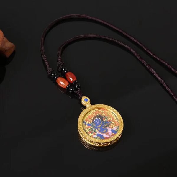 Gold circle Thangka necklace -- Prosperity, career, peace and health, purification of the soul, growth of wisdom - Image 9