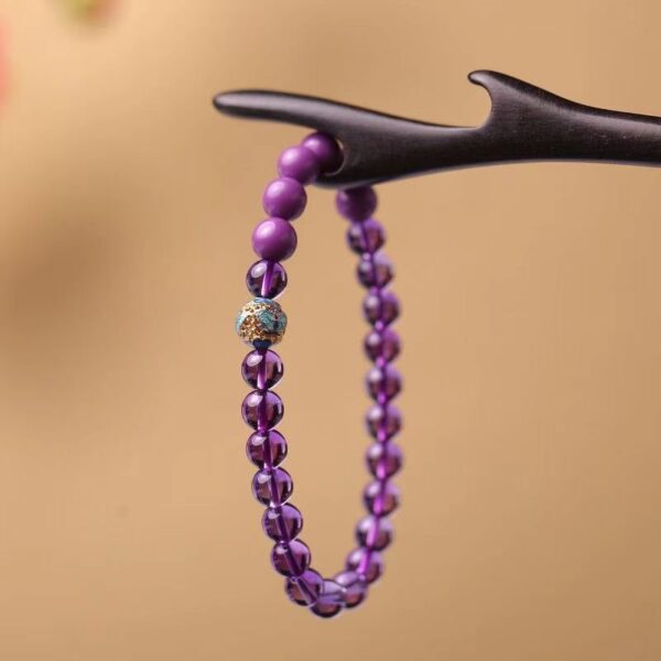 Natural amethyst Bracelet - Energy guardian to enhance intuition and emotional balance - Image 4