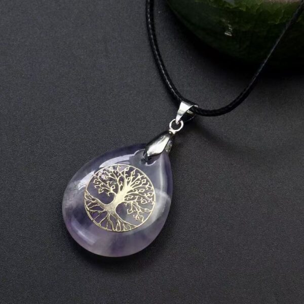 Opal amethyst Tree of Life symbol necklace Pendant - prosperous career | wealth | peace and health | prosperous family | growth wisdom | prosperous study - Image 3