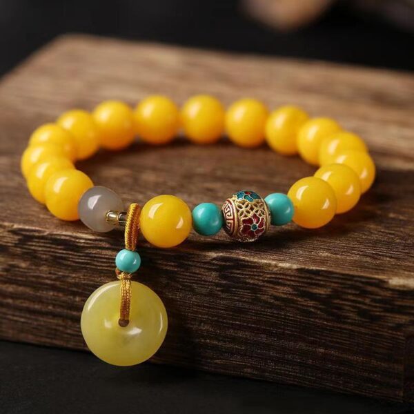 Natural yellow Stone bracelet - make money, career success