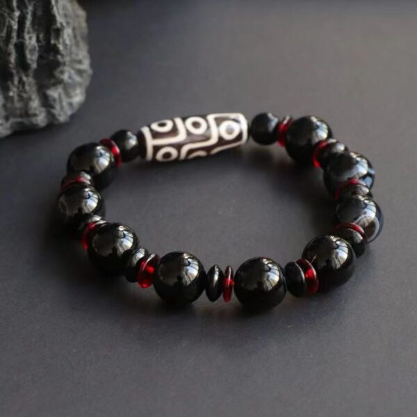 Natural black agate bracelet - Spiritual companion for purifying the mind and enhancing wisdom - Image 4