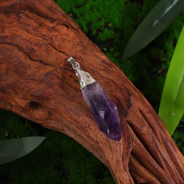 Natural amethyst Pendant - Energy guardian of wealth and career - Image 5