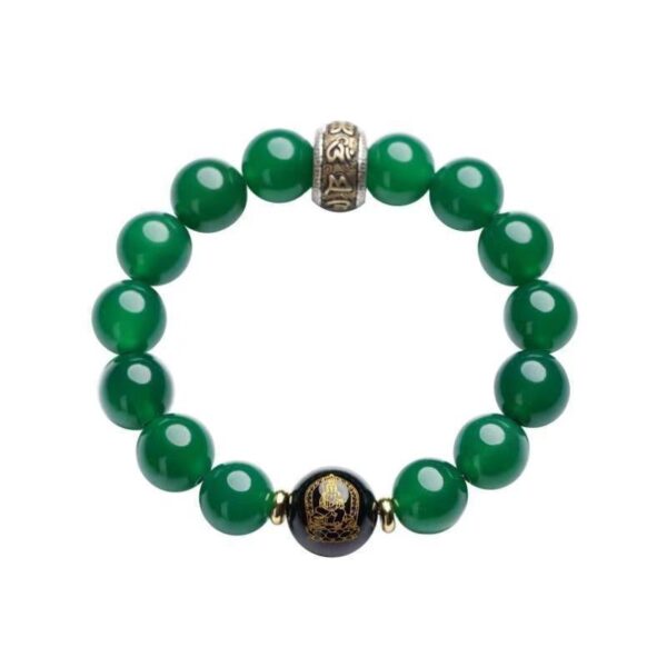 Natural green agate bracelet - Spiritual talisman of crystal patron saint - Image 6