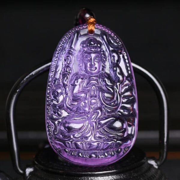 Amethyst Peace Amulet Pendant - An energy guardian of love and wisdom - Image 2