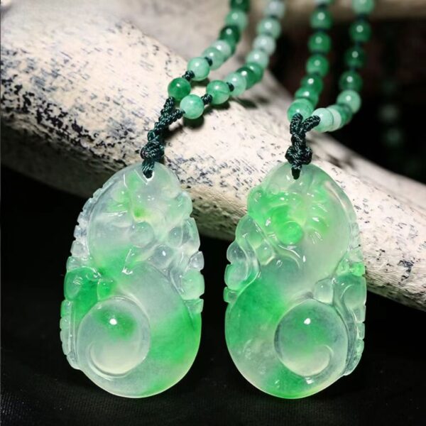 Natural jade wishful Pixiu pendant - the guardian of prosperity and safety and health - Image 3