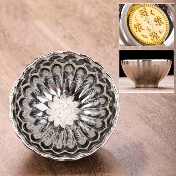 Jian Zhan golden silver Lotus Kung Fu teacup - absorb cosmic energy, enhance wisdom and peace of mind - Image 5