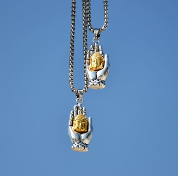 Palm Buddha pearl necklace - Protect peace, purify the mind, enhance confidence and strength - Image 4