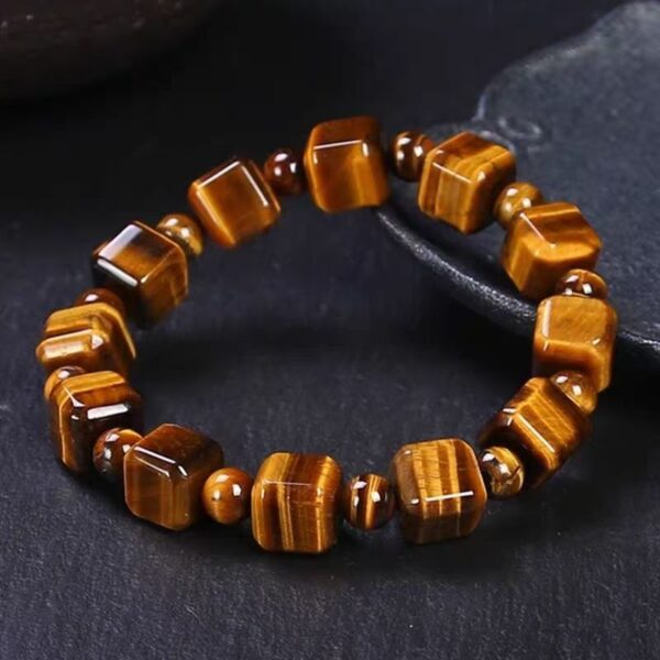 Natural Yellow Tiger Eye Stone sugar Bracelet - Balance energy with healthy energy guardian - Image 2