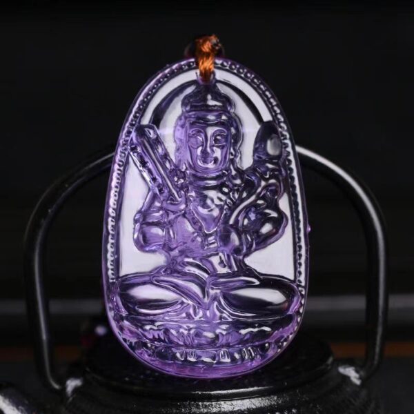 Amethyst Peace Amulet Pendant - An energy guardian of love and wisdom - Image 3