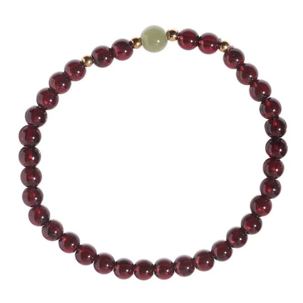 Natural garnet and jade bracelet - the perfect match for purifying the soul and promoting energy circulation - Image 6