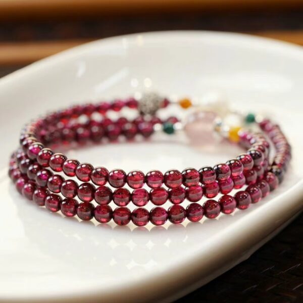 Natural garnet Bracelet - the perfect companion for purifying the mind and balancing energy - Image 5