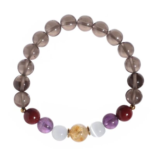 Natural tea crystal amethyst Bracelet - spiritual guardian of purifying mind and peace and good luck - Image 5