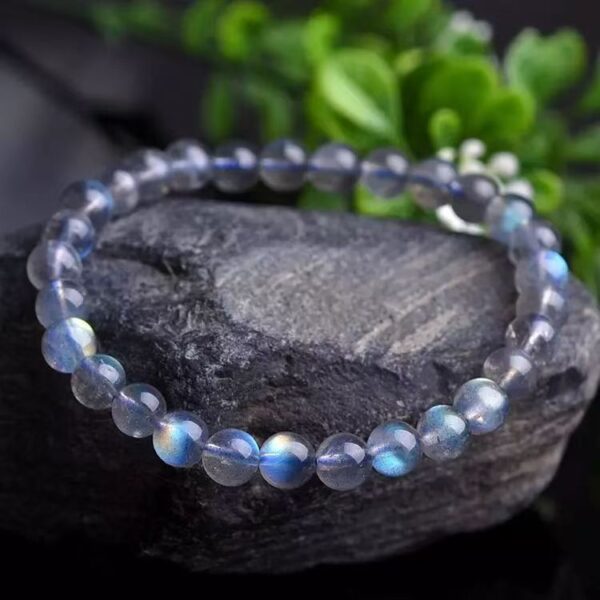 Natural moonstone bracelet - Love stone happiness and good luck energy guardian - Image 4