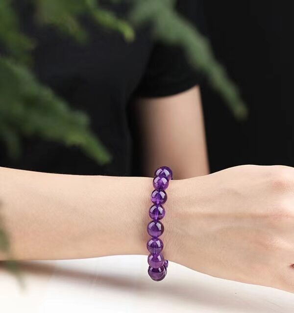 Natural Amethyst Bracelet - a spiritual gem for growing wisdom and improving your studies - Image 5