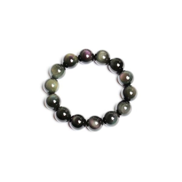 Natural double colored Eye obsidian Bracelet Bracelet - increase confidence, absorb cosmic energy, prosperity and career - Image 5