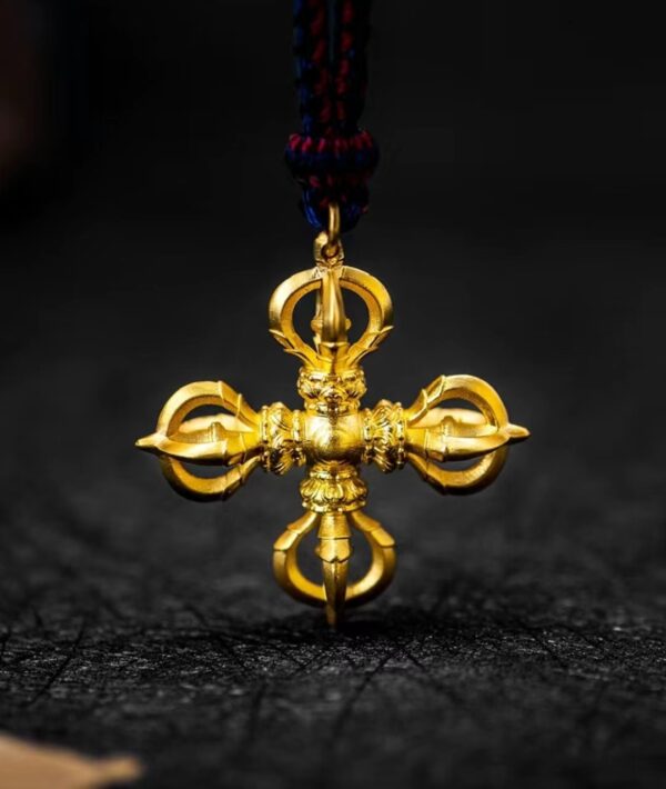 Cross Vajra Necklace - auspicious and happy amulet