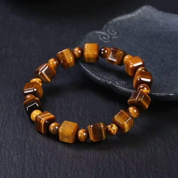 Natural Yellow Tiger Eye Stone sugar Bracelet - Balance energy with healthy energy guardian