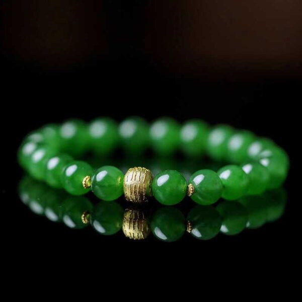 Jade and Spinach Green Bracelet - Energy protection that purifies the soul and promotes health - Image 5