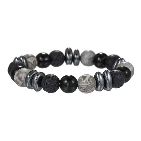 Natural irregular black gallstone bracelet bracelet - help fortune, purify the mind, health, peace and good luck - Image 8