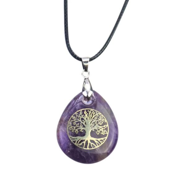 Opal amethyst Tree of Life symbol necklace Pendant - prosperous career | wealth | peace and health | prosperous family | growth wisdom | prosperous study - Image 7