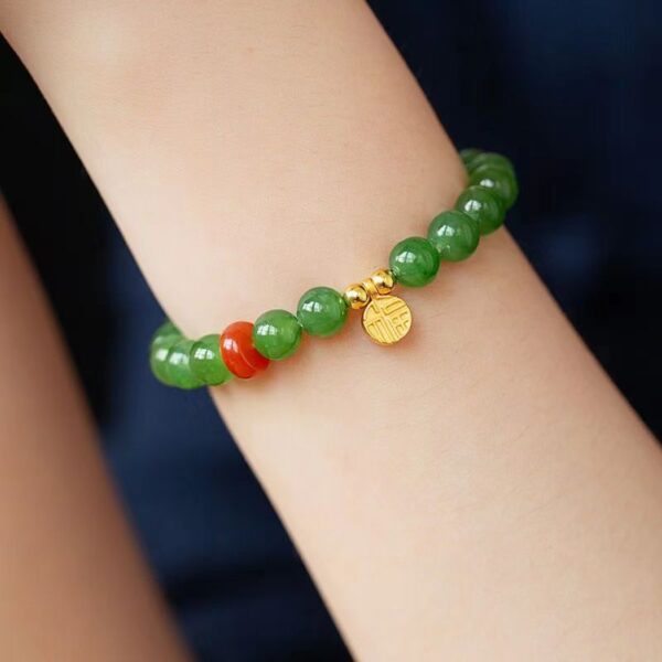 Natural Hetian Jade Bracelet - Energy protection for immunity, mood relief and beauty - Image 5