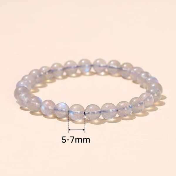 Natural grey Moonstone Bracelet - Purifying soul and health guardian - Image 4