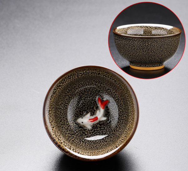 Small fish JIAN ZHAN Master cup - a spiritual tea vessel for meditation and energy balance - Image 6