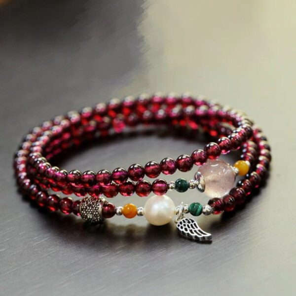 Natural garnet Bracelet - the perfect companion for purifying the mind and balancing energy - Image 2