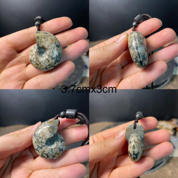 Natural cut Taishan Stone pendant necklace - Guardian of peace and good luck - Image 6