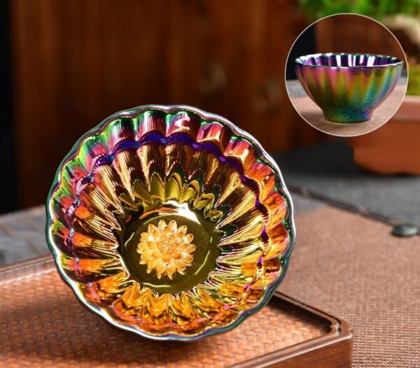 Colorful gold Jianzhan - a spiritual tea cup that stabilizes mood and balances energy - Image 5