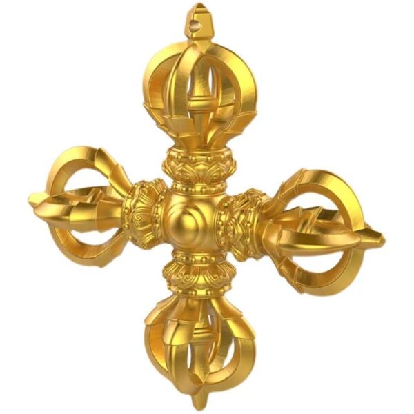 Cross Vajra Necklace - auspicious and happy amulet - Image 2