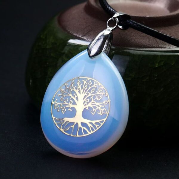 Opal amethyst Tree of Life symbol necklace Pendant - prosperous career | wealth | peace and health | prosperous family | growth wisdom | prosperous study - Image 5