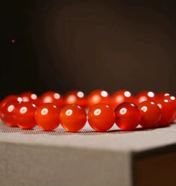 Red agate bead bracelet - spiritual jewelry to enhance self-confidence and emotional balance - Image 4