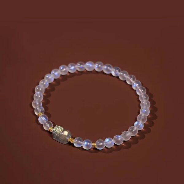 Natural Pixiu moonstone bracelet bracelet - the spiritual gem of academic success and success - Image 3