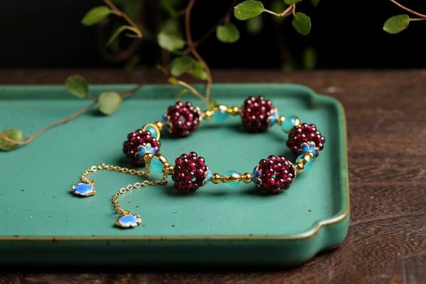 Natural garnet Tianhe Stone Bracelet - Energy guardian that promotes confidence and health