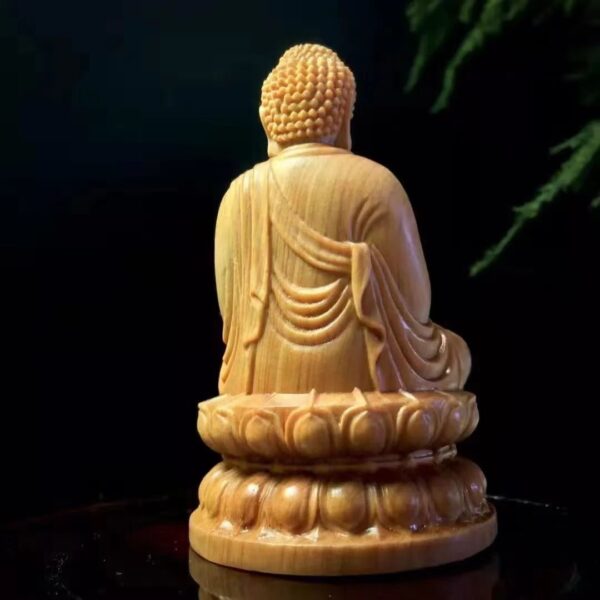 Natural wood Buddha is safe, healthy, happy and auspicious - Image 5