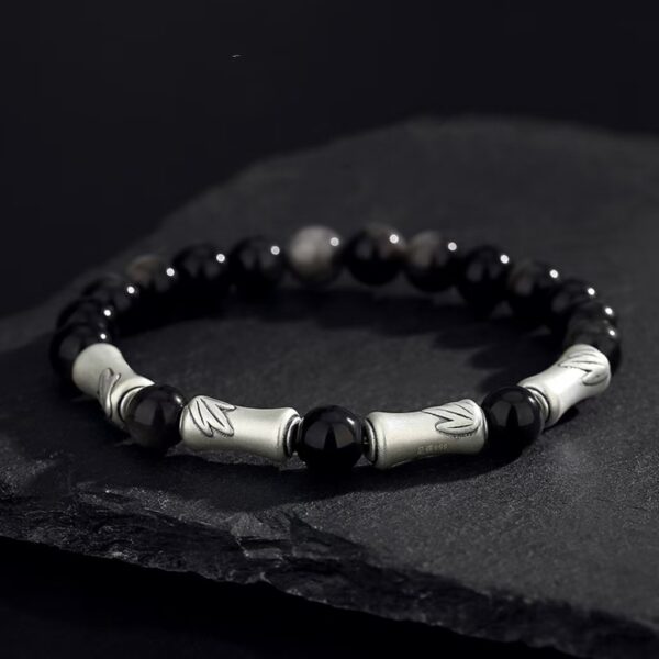 Natural obsidian bracelet Master - wealth, career, family, good luck, happiness and peace - Image 2