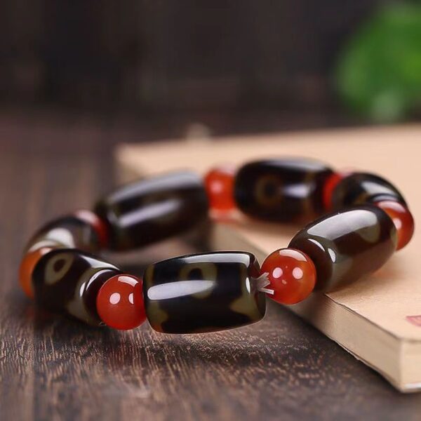 Natural agate beads bracelet - spiritual amulet for wealth and happiness - Image 3