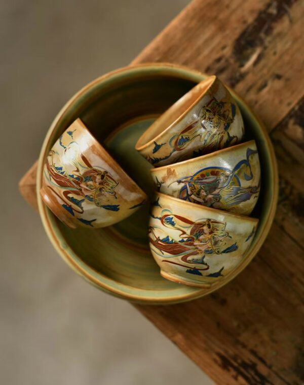 Dunhuang Flying Tea Cup - a spiritual ceramic master cup that increases wealth and balance energy - Image 4