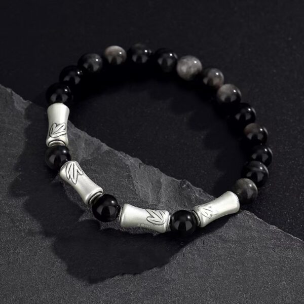 Natural obsidian bracelet Master - wealth, career, family, good luck, happiness and peace