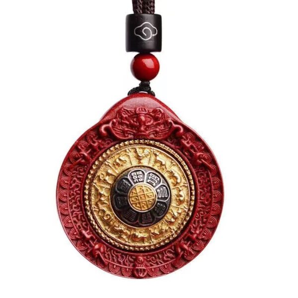 Natural purple sand can rotate the Nine palace Eight Trigram pendant - a spiritual instrument to harmonize the aura and enhance positive energy - Image 3