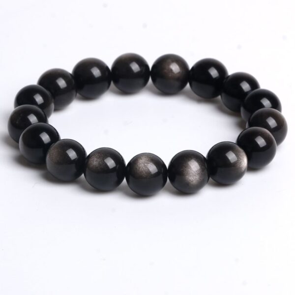 Natural silver obsidian Bracelet - Purify the soul, calm the mind, promote career, family and love - Image 6