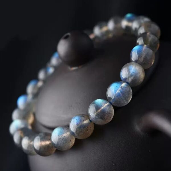 Natural grey Moonstone Bracelet - Purifying soul and health guardian