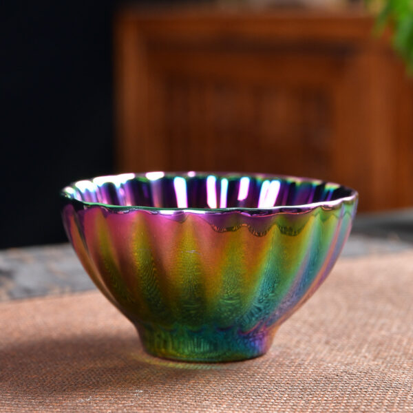 Colorful gold Jianzhan - a spiritual tea cup that stabilizes mood and balances energy - Image 3