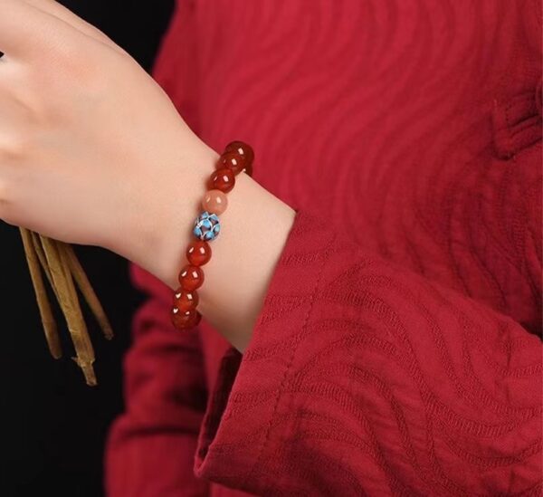 Natural red agate bracelet - Spiritual companion of good luck and happiness - Image 4