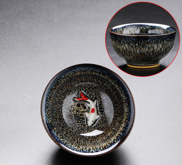 Small fish JIAN ZHAN Master cup - a spiritual tea vessel for meditation and energy balance - Image 7