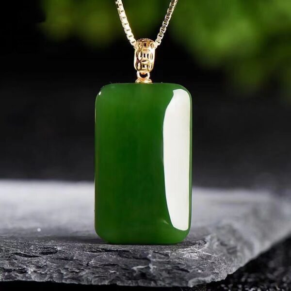 Jade Uneventful pendant necklace - Warding off evil and balancing energy of the soul guardian - Image 5